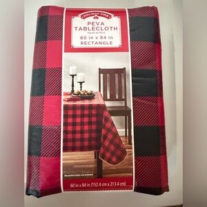 Red and Black Checkered Tablecloth